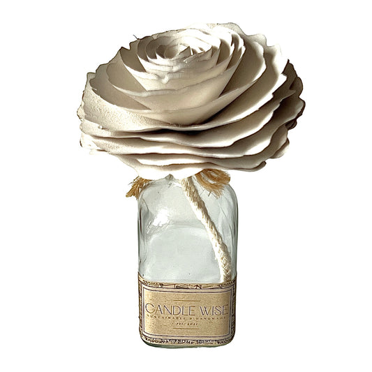 Off White Natural Wooden Diffuser Flower Reed on String
