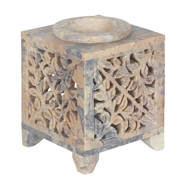 Soapstone Oil and Wax Burner | Moroccan Arc