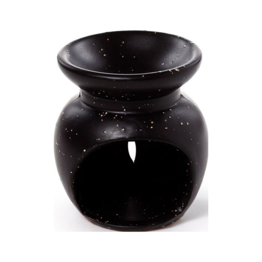 Black | Small Flower Cutout Ceramic Wax Burner