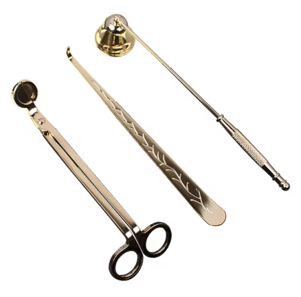 Candle Care Three Piece Set | Gold