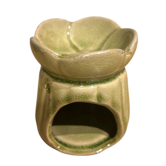 Mini Green Glazed Ceramic Wax Burner | Decorative Oil Melter