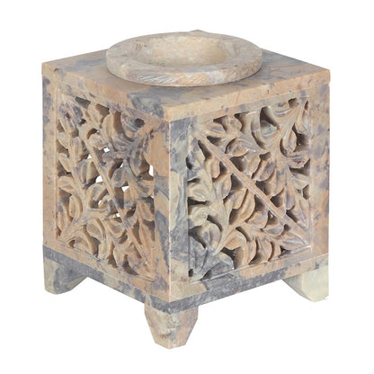 Soapstone Oil and Wax Burner | Moroccan Arc