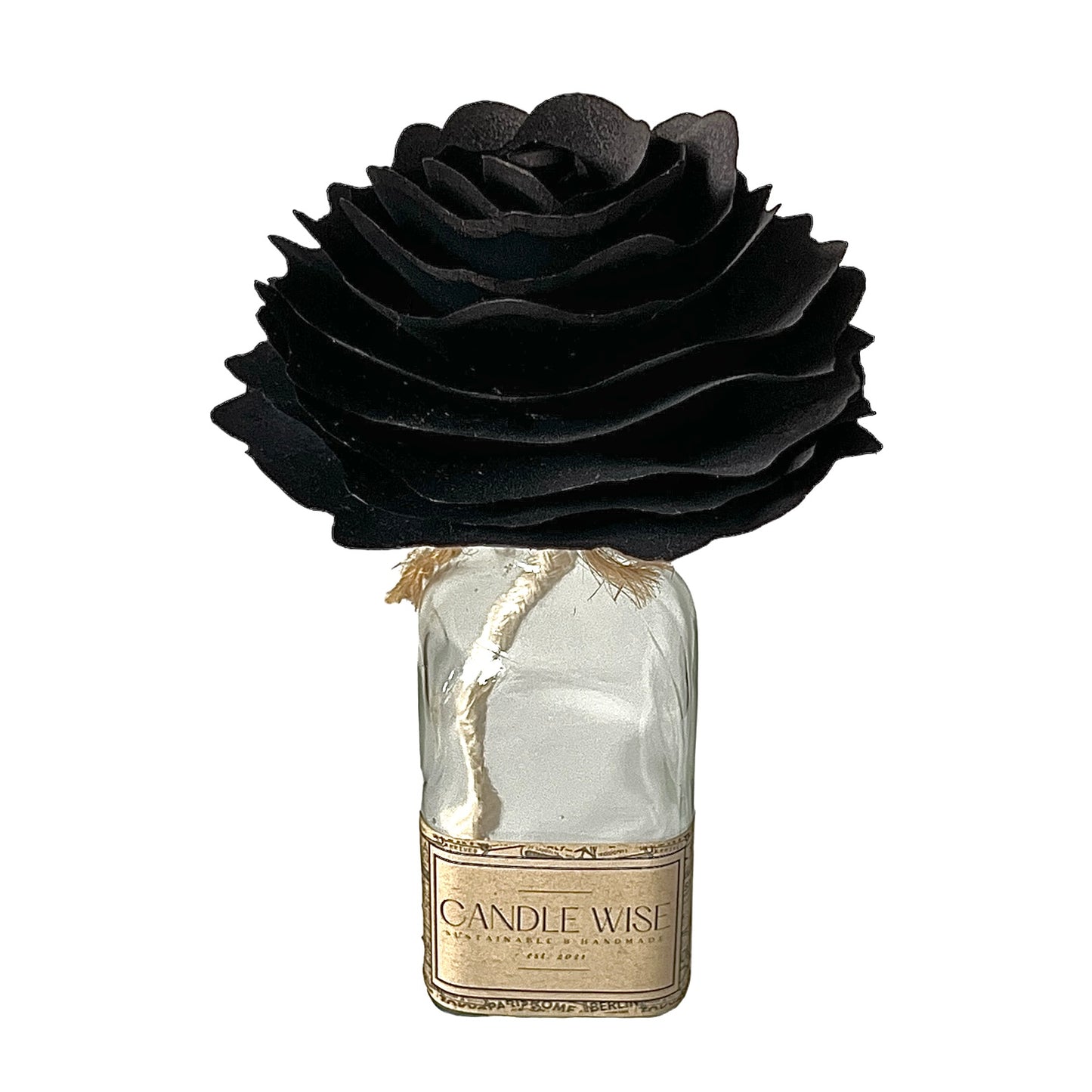 Black Natural Wooden Diffuser Flower Reed on String