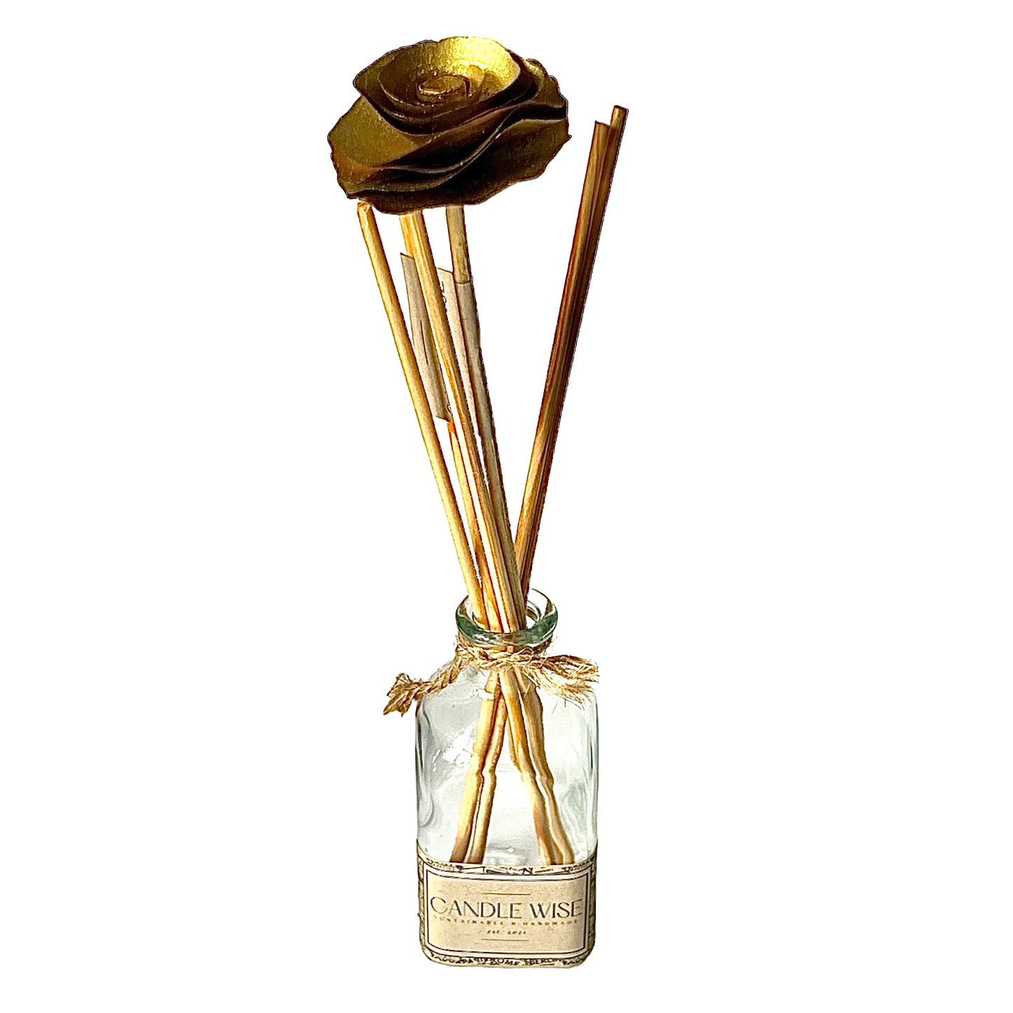 Gold Colour Handmade Flower Diffuser Stick