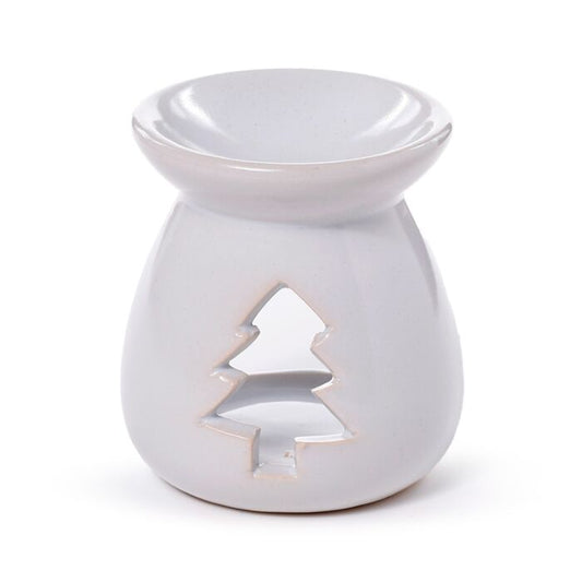 White | Christmas Tree Wax Oil Burner