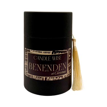 Candle Wise Benenden at Christmas large scented candle gift box with tassel