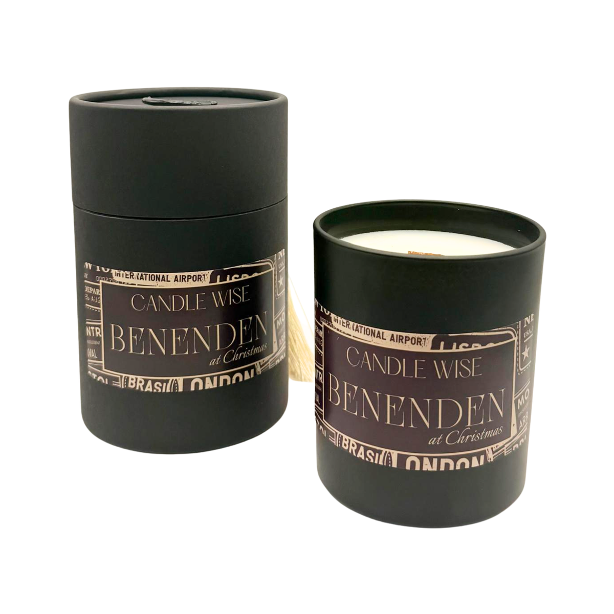 Candle Wise Benenden at Christmas large scented candle with luxury box packaging
