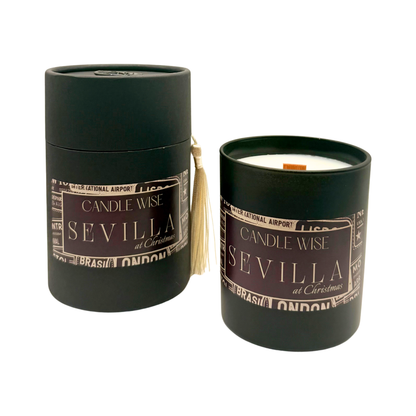 Candle Wise Sevilla at Christmas large scented candle with luxury box packaging