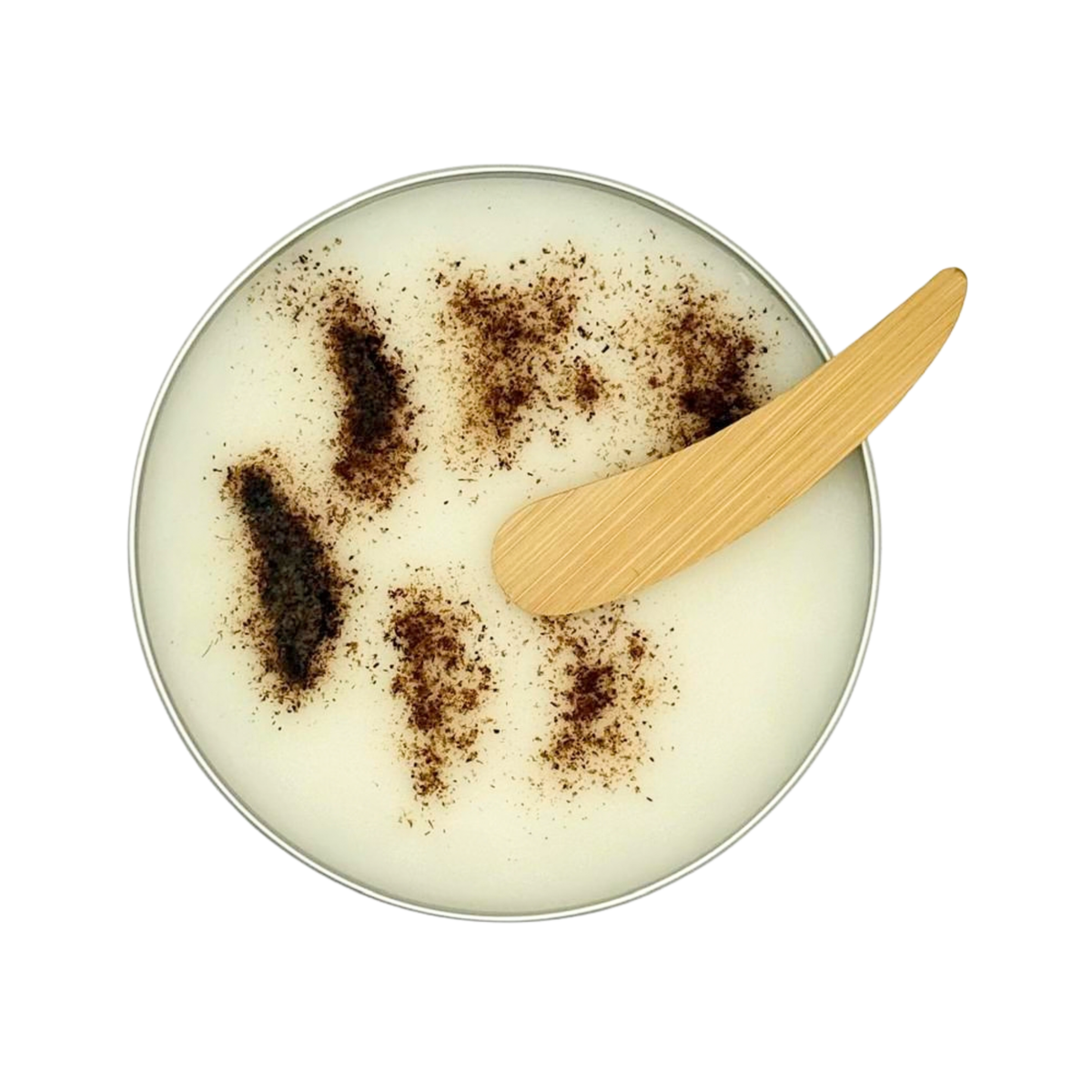 Candle Wise Sevilla at Christmas scoopable wax melt tin with spice botanical toppings and wooden spoon