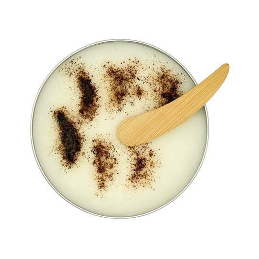 Candle Wise Sevilla at Christmas scoopable wax melt tin with spice botanical toppings and wooden spoon