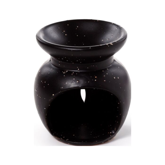 Black | Small Flower Cutout Ceramic Wax Burner