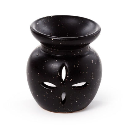 Black | Small Flower Cutout Ceramic Wax Burner