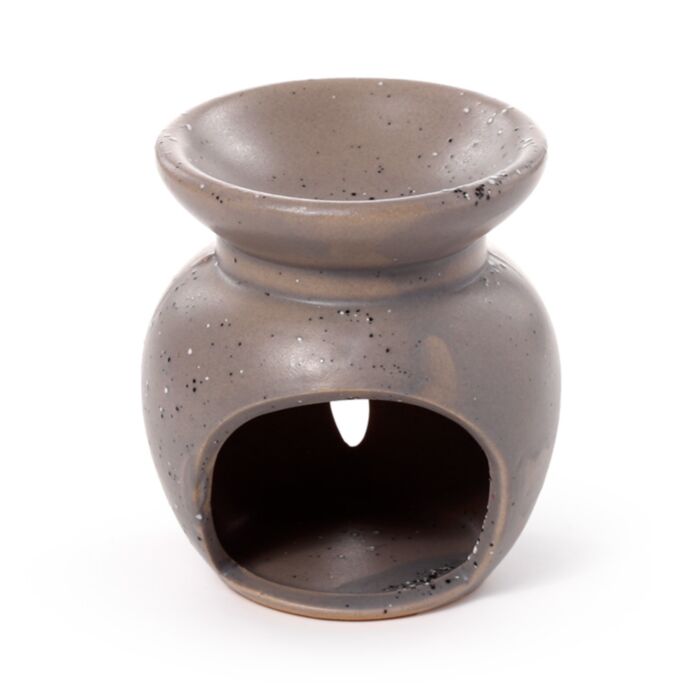 Grey | Small Flower Cutout Ceramic Wax Burner