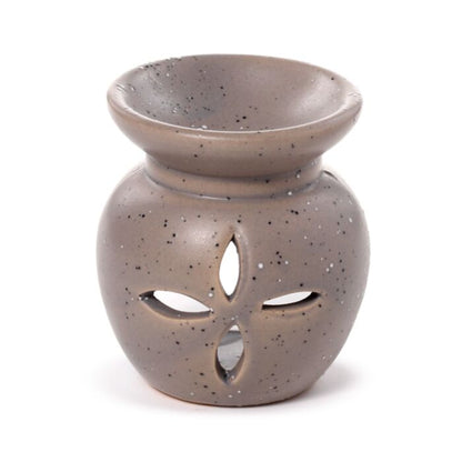 Grey | Small Flower Cutout Ceramic Wax Burner