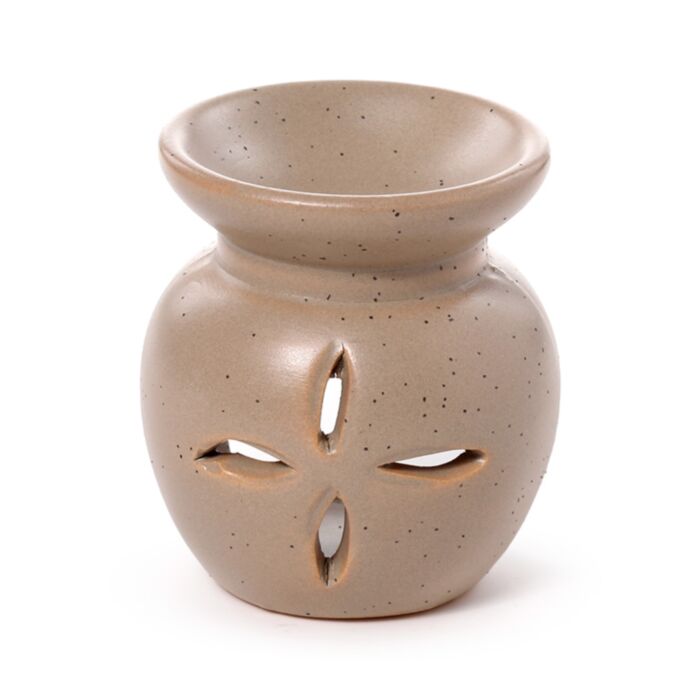 Beige | Small Flower Cutout Ceramic Wax Burner