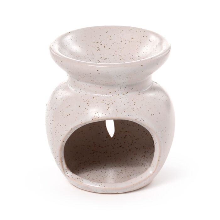 White | Small Flower Cutout Ceramic Wax Burner