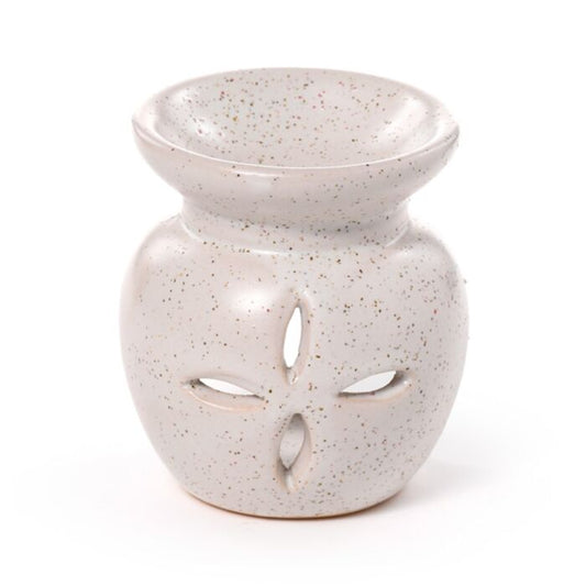 White | Small Flower Cutout Ceramic Wax Burner